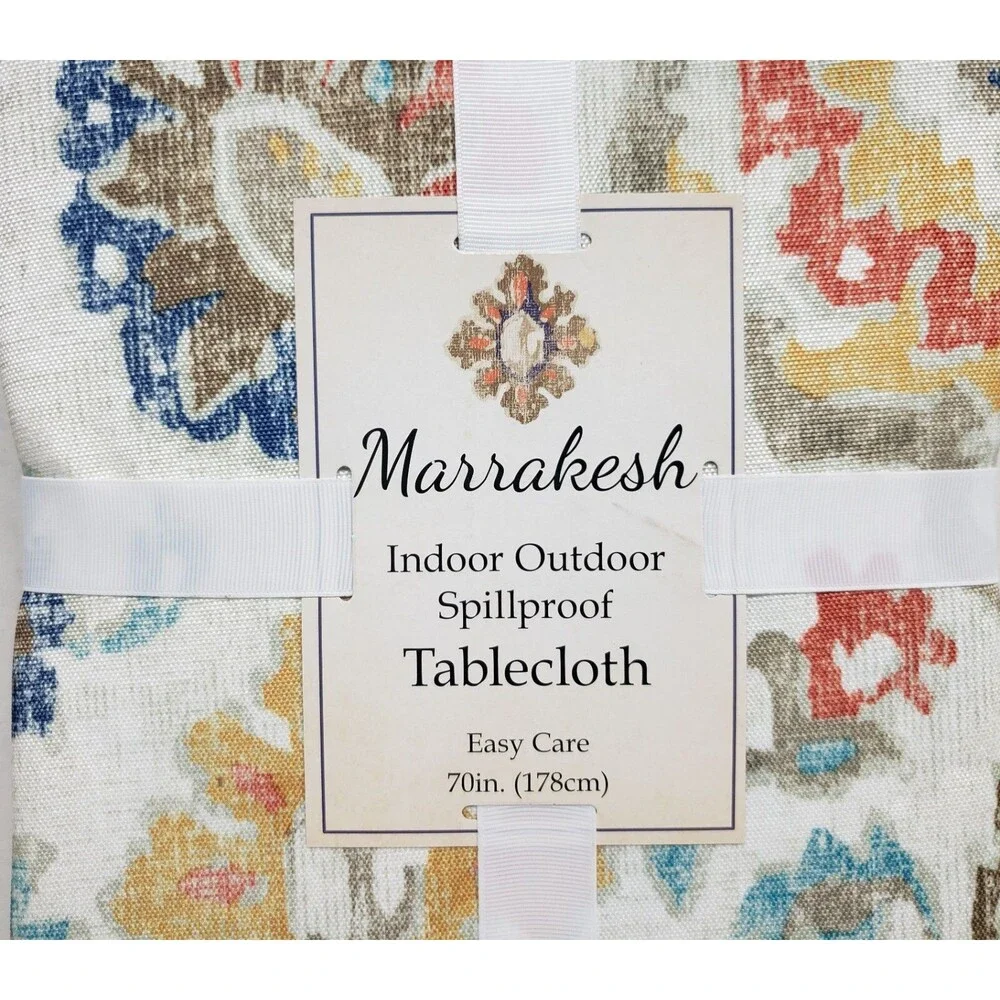 Printed Outdoor Spillproof Tablecloth,70